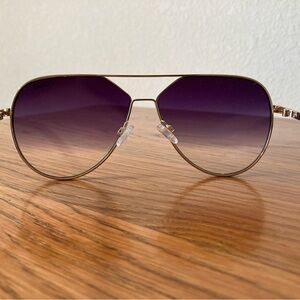 QUAY Australia Aviator Polarized Sunglasses